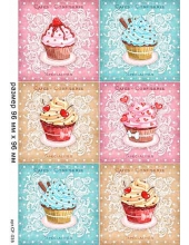 Декупажная карта Кофе Сладости (CF-035)