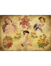 Декупажная карта  Женщины (FW-017)