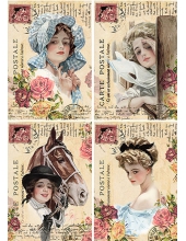 Декупажная карта  Женщины (FW-028)