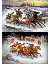 Декупажная карта новогодняя (NY-052)