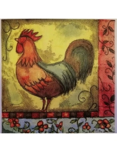 Салфетки для декупажа, декупажная салфетка  0016, 33 на 33  см, Петух  
