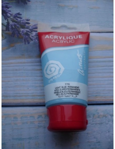 Фото Краска художественная акриловая Acrylique Acrylic Artist Sheloi / 770 Голубой / Light Blue Perm., 75 ml