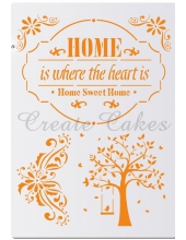 Трафарет пластиковый гибкий "Home деревья" А4