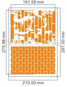 Фото Трафарет пластиковый гибкий "Кирпичная стена" А4