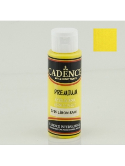 Акрилова фарба Cadence Premium Acrylic Paint, 70 мл CP-0755 Лимонний