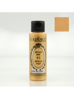 Акриловая краска Cadence с эффектом металлик Metallic Paint, 70 мл Золото 200