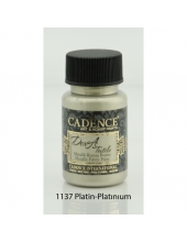 1137 Фарба для тканини металік Dora Textil Metallic Fabric Paint, 50 мл, Платина Cadence