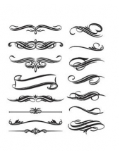 Натирки черно-белые Cadenсe Rub On Transfers Black & White, 17х25 см, R-023