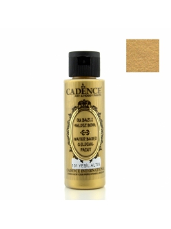 Акриловая краска с эффектом золочения Cadence Water Based Gilding Paint, 70 мл Золото зелёное 101