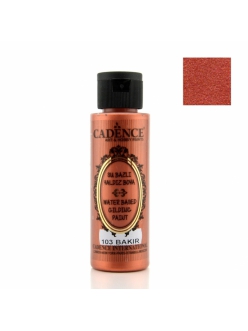 Акриловая краска с эффектом золочения Cadence Water Based Gilding Paint, 70 мл Медь 103