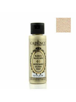 Акриловая краска с эффектом золочения Cadence Water Based Gilding Paint, 70 мл Платина 107