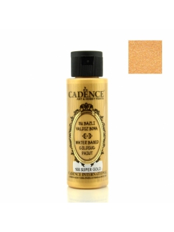 Акриловая краска с эффектом золочения Cadence Water Based Gilding Paint, 70 мл Супер золото 108