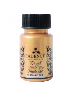 D121 Акрилова фарба Cadence Dora Metallic Paint, 50 мл Блискуче золото