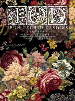 Трансфер IOD Floral Anthology  (61 см на 89 см ) 4 листа